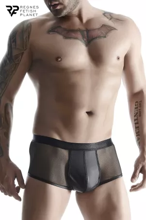 Boxer nero wetlook e maglia