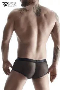 Black boxer wetlook and mesh 2