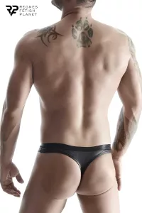 String noir wetlook et mesh - Regnes 2