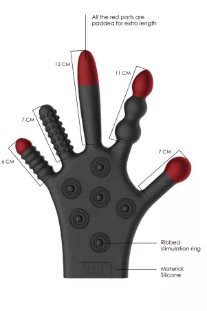 guanto di stimolazione in silicone