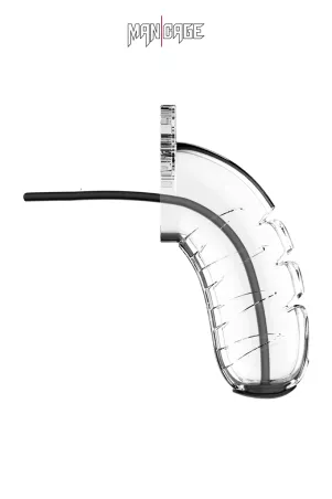 10cm chastity cage with urethral probe - ManCage 16