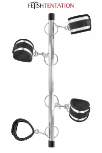 Fetish Tentation Submission Bar – 4 Adjustable Metal Cuffs 2