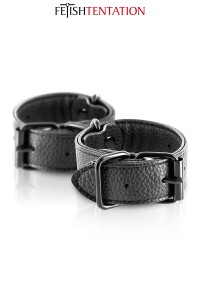 Menottes simili cuir ajustables - Fetish Tentation 2