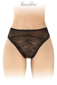 Tanga nero aperto Ava