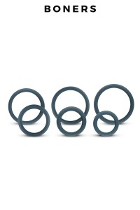 Set de 6 anneaux de pénis larges - Boners 2