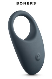 Boners Vibrating Cockring – Rechargeable penis ring black 2