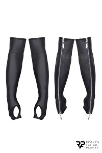 Wetlook lange Handschuhe mit Reißverschluss 2