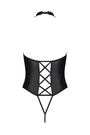 Open body faux lether Nancy