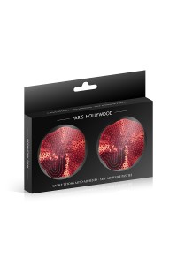 Rote Paillettennippel 2