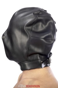 BDSM mask closed leather 2