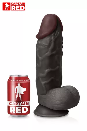 Gode XXL The Strong Black 26 x 6,5 cm - Captain Red