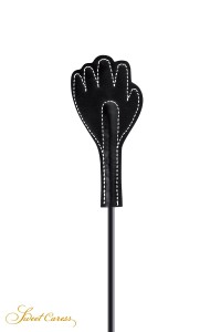 Mini hand whip with black feathers 2