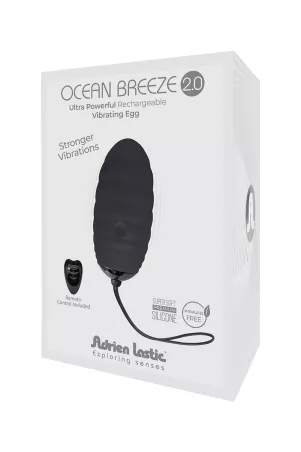 Ocean Breeze 2.0 Black – Remote-controlled love egg by Adrien Lastic