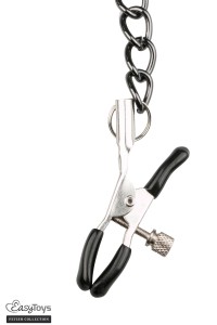 Leather necklace with breast chains 2