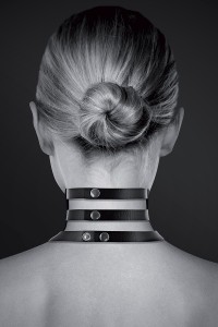 Fetish wide necklace with ring 2