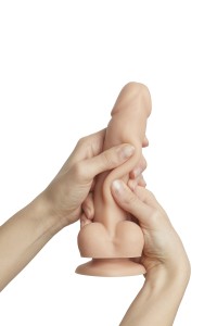 Gleitender Hautdildo mit doppelter Dichte S 2