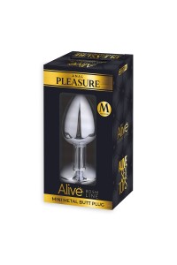 Plug métal bijou rouge M - Alive 2