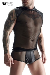 Mesh hood t-shirt 2