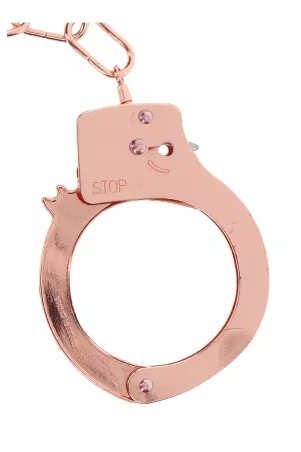 Goldene Rosenmetallhandschellen