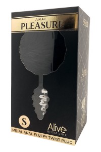 Plug métal Fluffy Twist S noir - Alive 2