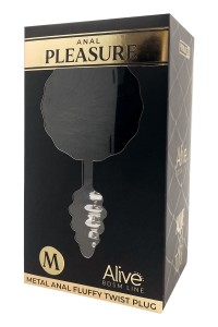 Fluffy Twist M metal plug black 2