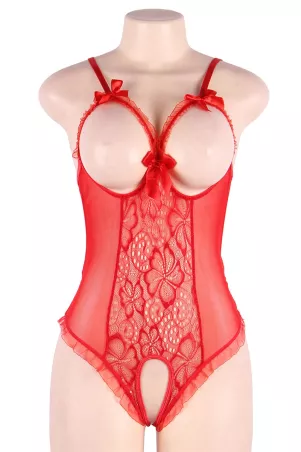 Body rouge ouvert - Paris Hollywood