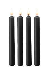 4 schwarze SM-Kerzen groß