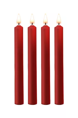 4 rote SM-Kerzen groß