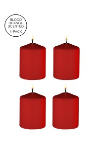 4 rote SM-Duftkerzen