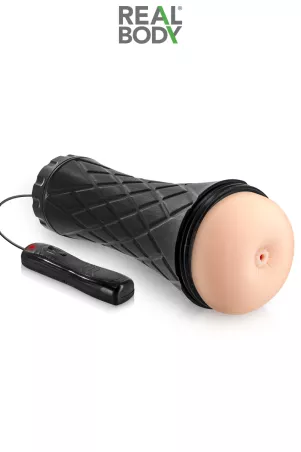 Vibrating masturbator realistic anus