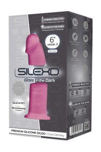 Double density phosphorescent dildo 15,4cm 2