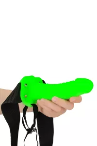 Belt dildo hollow phosphorescent 18cm 2