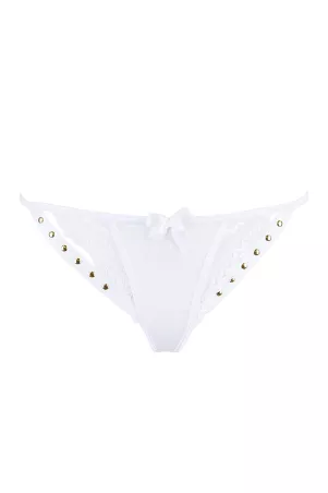 String blanc à clous dorés V-9798 - Axami