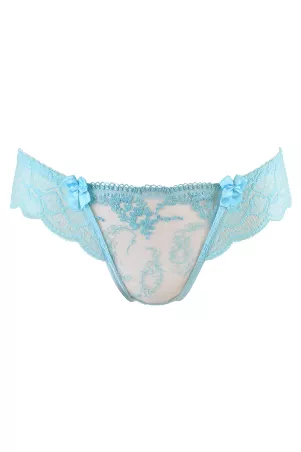 String tanga bleu V-10128 - Axami