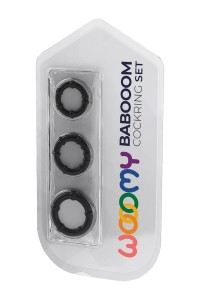 Set mit 3 schwarzen Penisringen Babooom 2