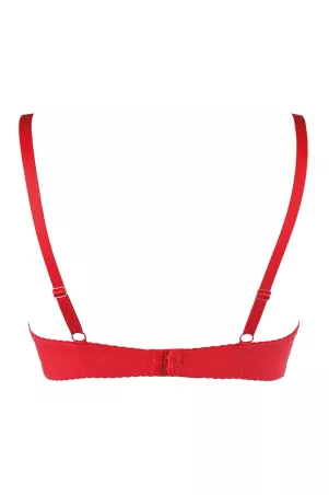 Bra push-up rosso V-10351