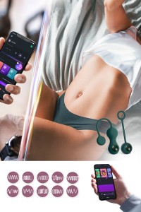 Connected vibrating Kegel balls 2