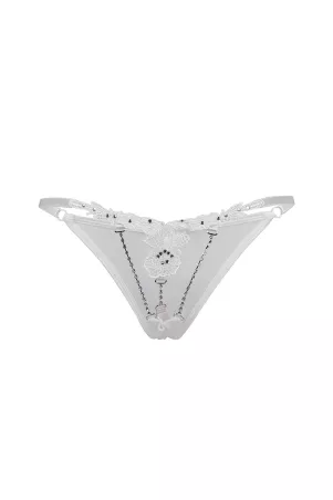 Open to white strass