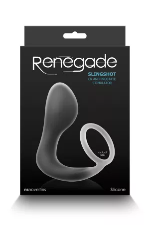 Prostatic plug with cockring Renegade Slingshot
