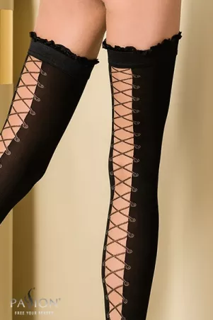 Self-fixing stockings ST101 Black