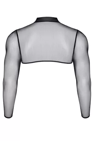 Crop top tulle noir transparent - Regnes