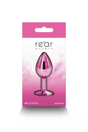 Plug gioiello in alluminio cromato rosa S
