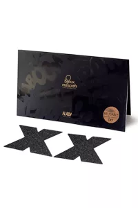 Bijoux de seins Flash Croix Noir 2