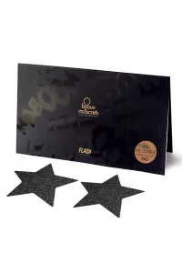 Brustschmuck Flash Star Schwarz 2